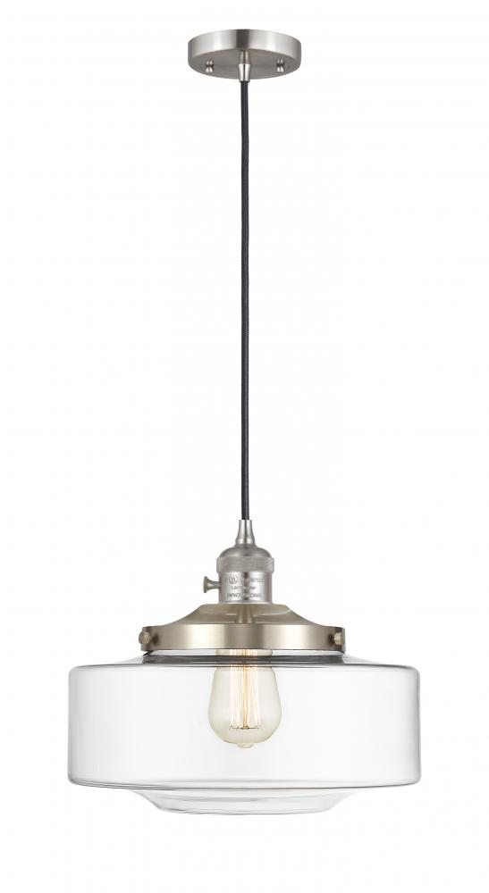 Bridgeton - 1 Light - 16 inch - Brushed Satin Nickel - Cord hung - Mini Pendant