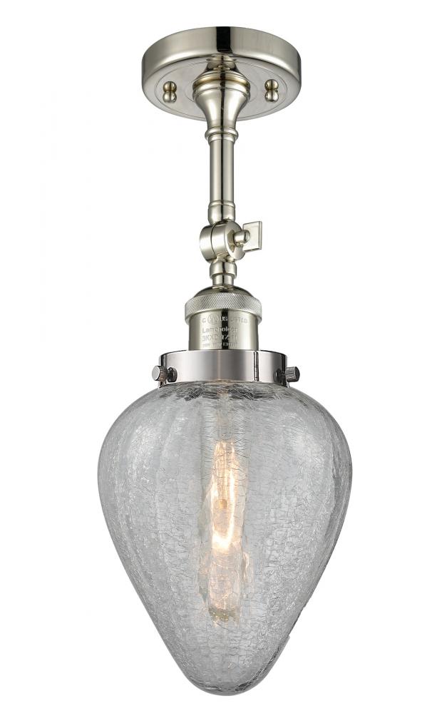 Geneseo - 1 Light - 7 inch - Polished Nickel - Adjustable Semi-Flush Mount