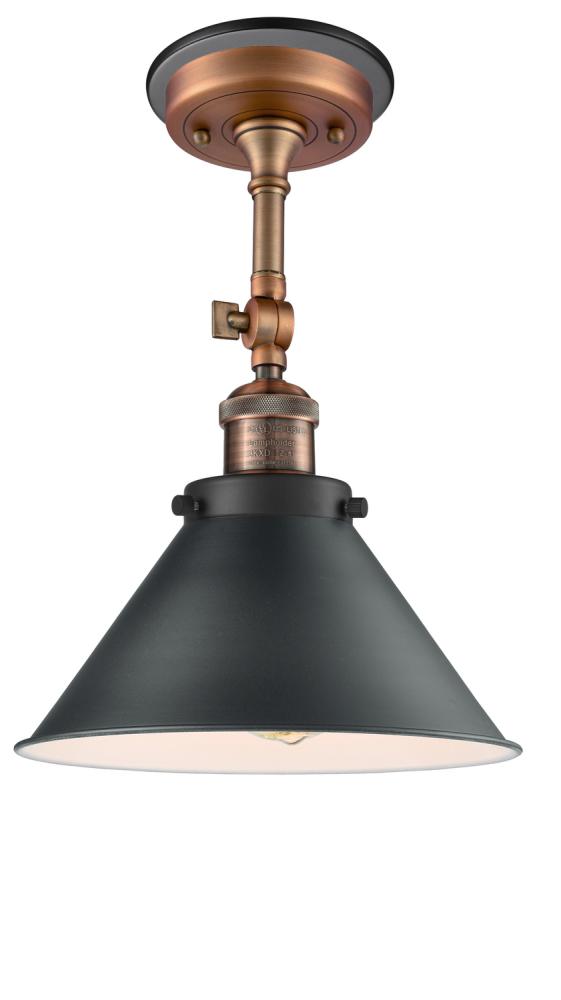 Briarcliff - 1 Light - 10 inch - Antique Copper - Semi-Flush Mount