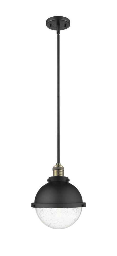 Hampden - 1 Light - 9 inch - Black Antique Brass - Stem Hung - Mini Pendant