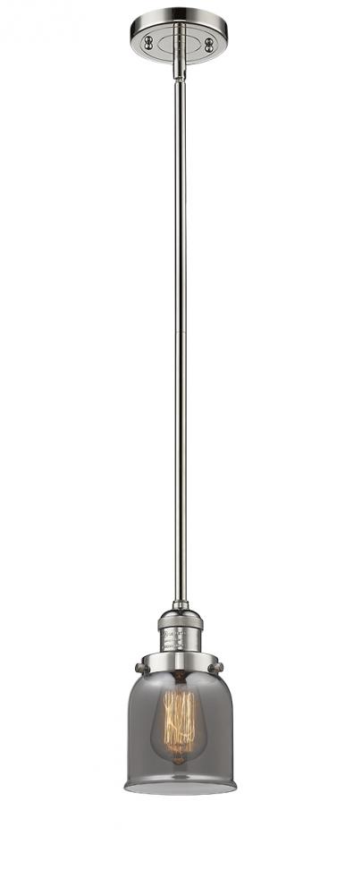 Bell - 1 Light - 5 inch - Polished Nickel - Stem Hung - Mini Pendant