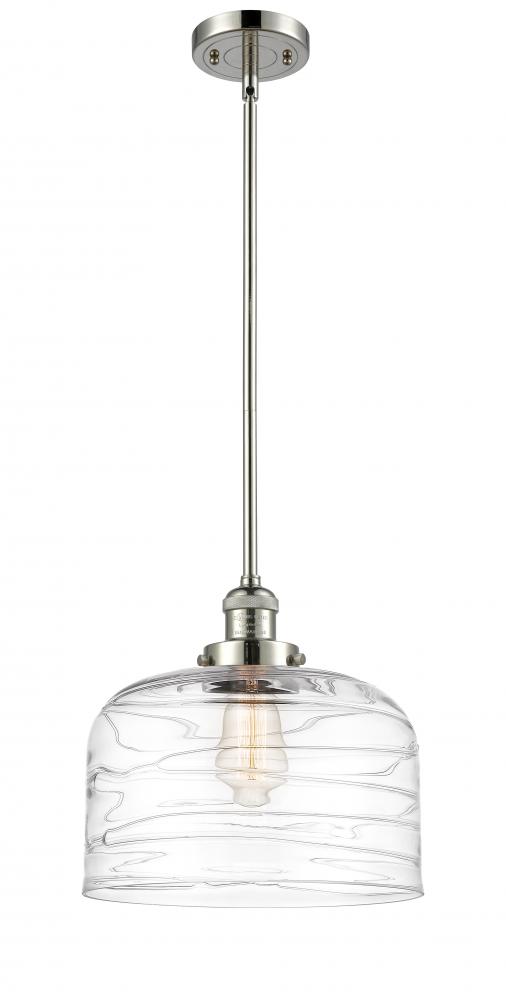 Bell - 1 Light - 12 inch - Polished Nickel - Stem Hung - Mini Pendant