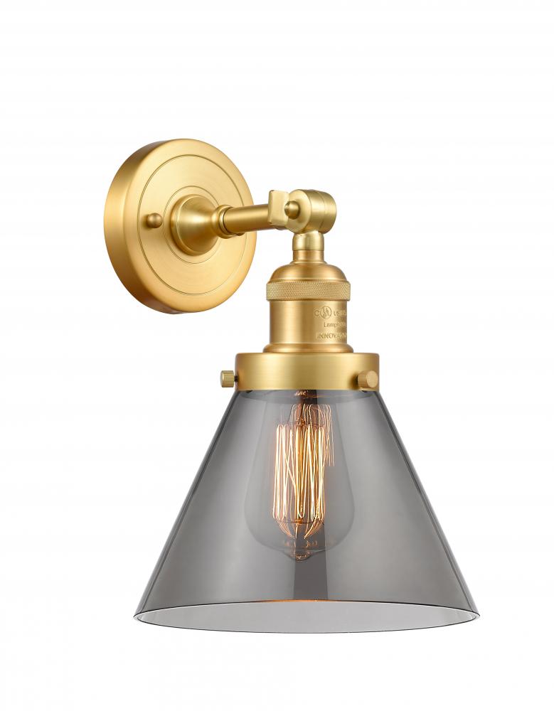 Cone - 1 Light - 8 inch - Satin Gold - Sconce