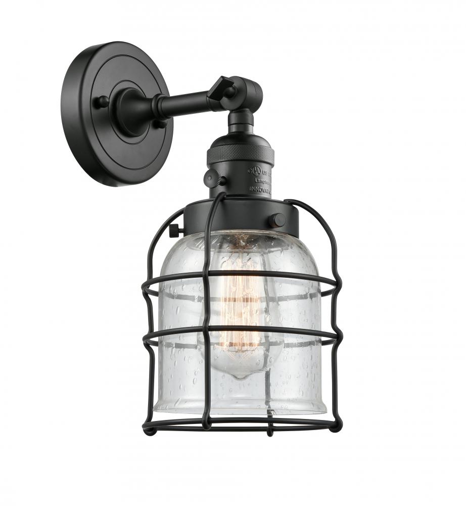 Bell Cage - 1 Light - 6 inch - Matte Black - Sconce