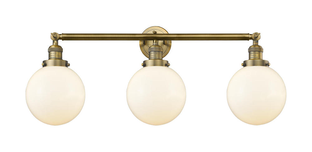 Beacon - 3 Light - 32 inch - Brushed Brass - Bath Vanity Light