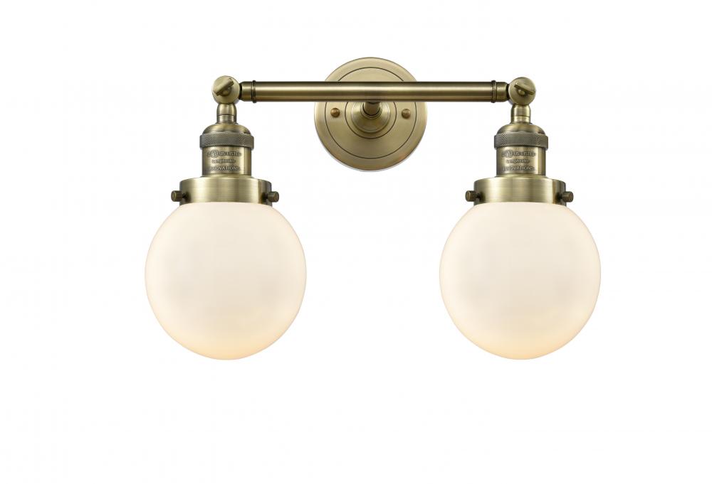 Beacon - 2 Light - 17 inch - Antique Brass - Bath Vanity Light