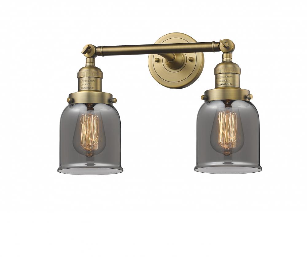 Bell - 2 Light - 16 inch - Brushed Brass - Bath Vanity Light