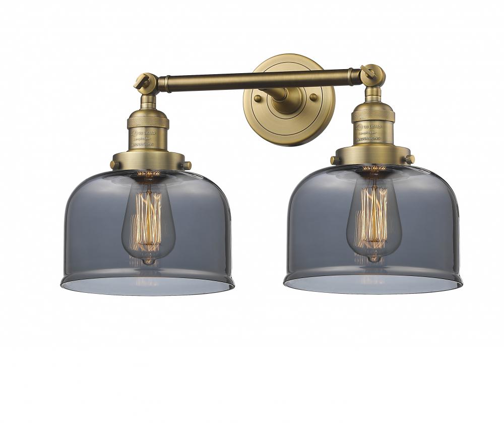 Bell - 2 Light - 19 inch - Brushed Brass - Bath Vanity Light