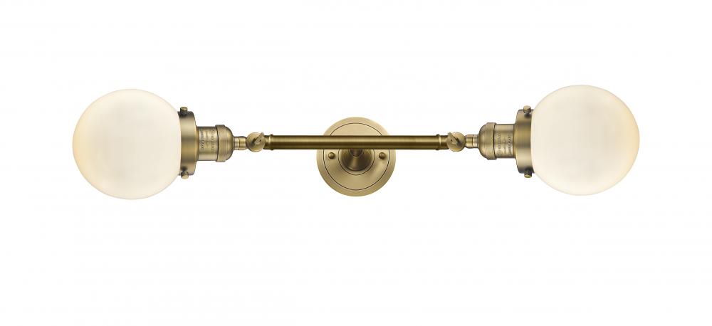 Beacon - 2 Light - 6 inch - Brushed Brass - Bath Vanity Light