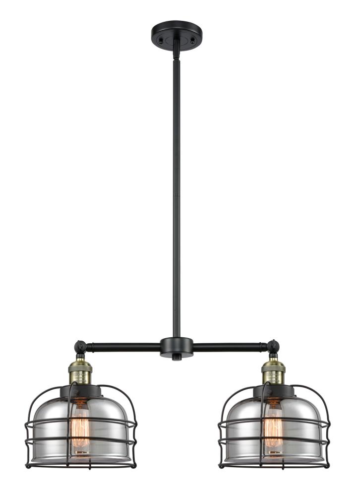 Bell Cage - 2 Light - 24 inch - Black Antique Brass - Stem Hung - Island Light