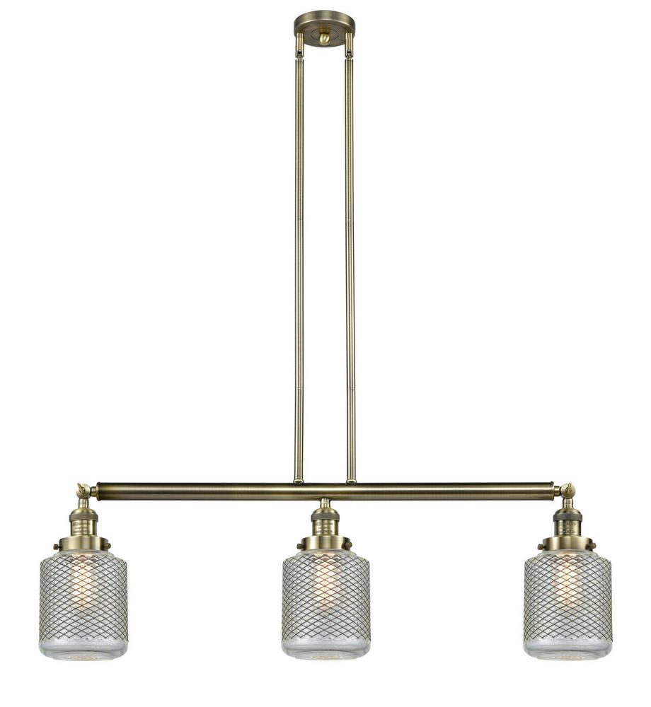 Stanton - 3 Light - 39 inch - Antique Brass - Stem Hung - Island Light