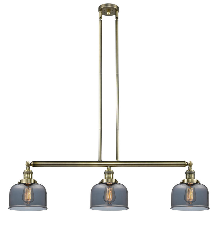 Bell - 3 Light - 41 inch - Antique Brass - Stem Hung - Island Light