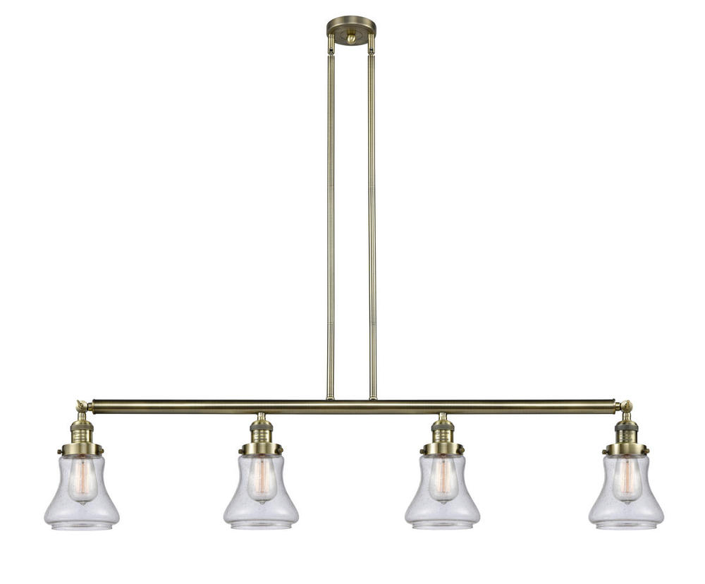 Bellmont - 4 Light - 51 inch - Antique Brass - Stem Hung - Island Light