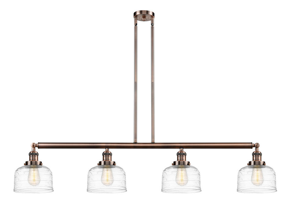 Bell - 4 Light - 53 inch - Antique Copper - Stem Hung - Island Light