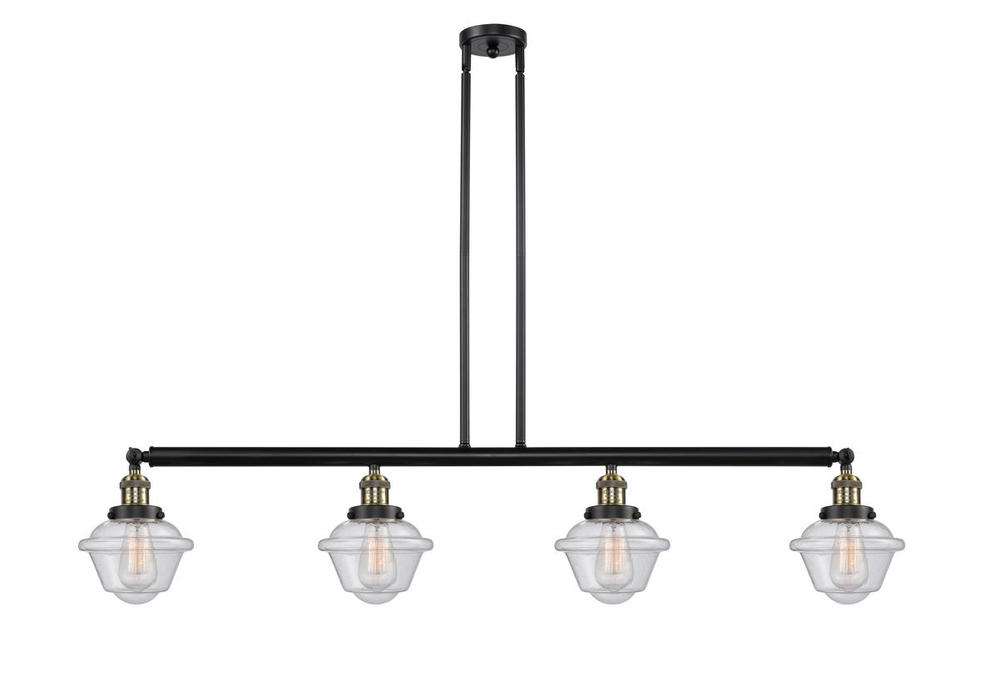 Oxford - 4 Light - 52 inch - Black Antique Brass - Stem Hung - Island Light