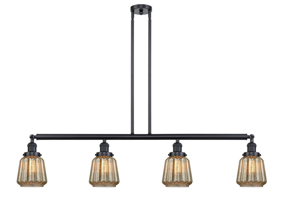 Chatham - 4 Light - 51 inch - Matte Black - Stem Hung - Island Light