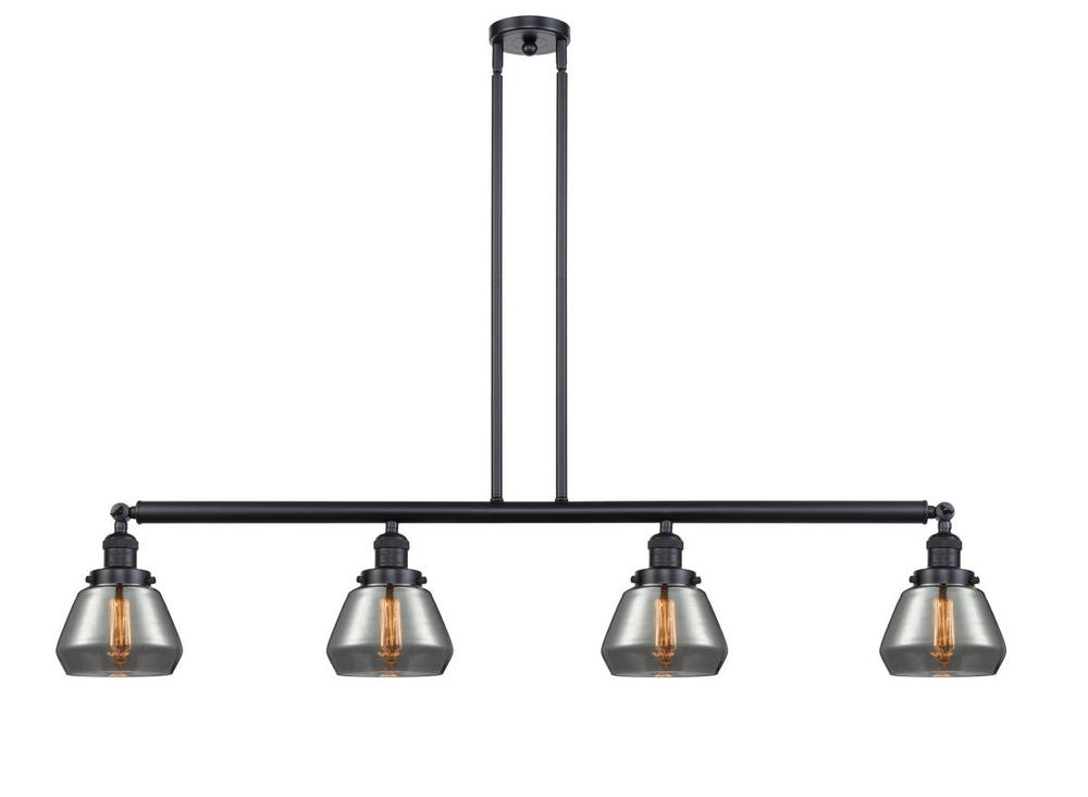 Fulton - 4 Light - 51 inch - Matte Black - Stem Hung - Island Light