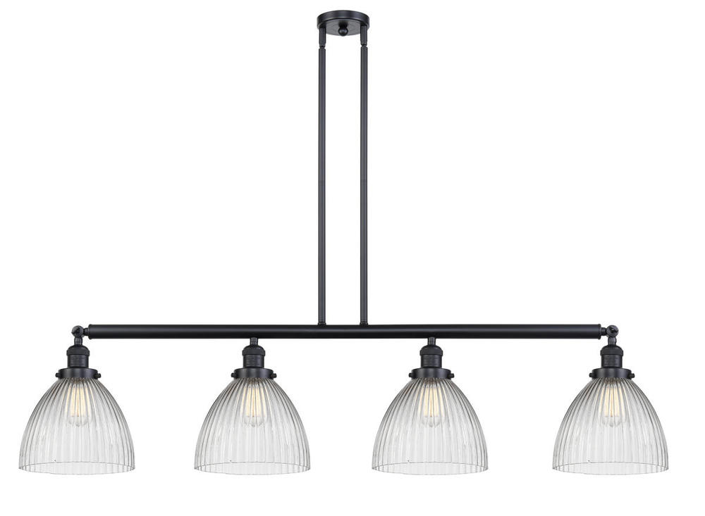 Seneca Falls - 4 Light - 51 inch - Matte Black - Stem Hung - Island Light