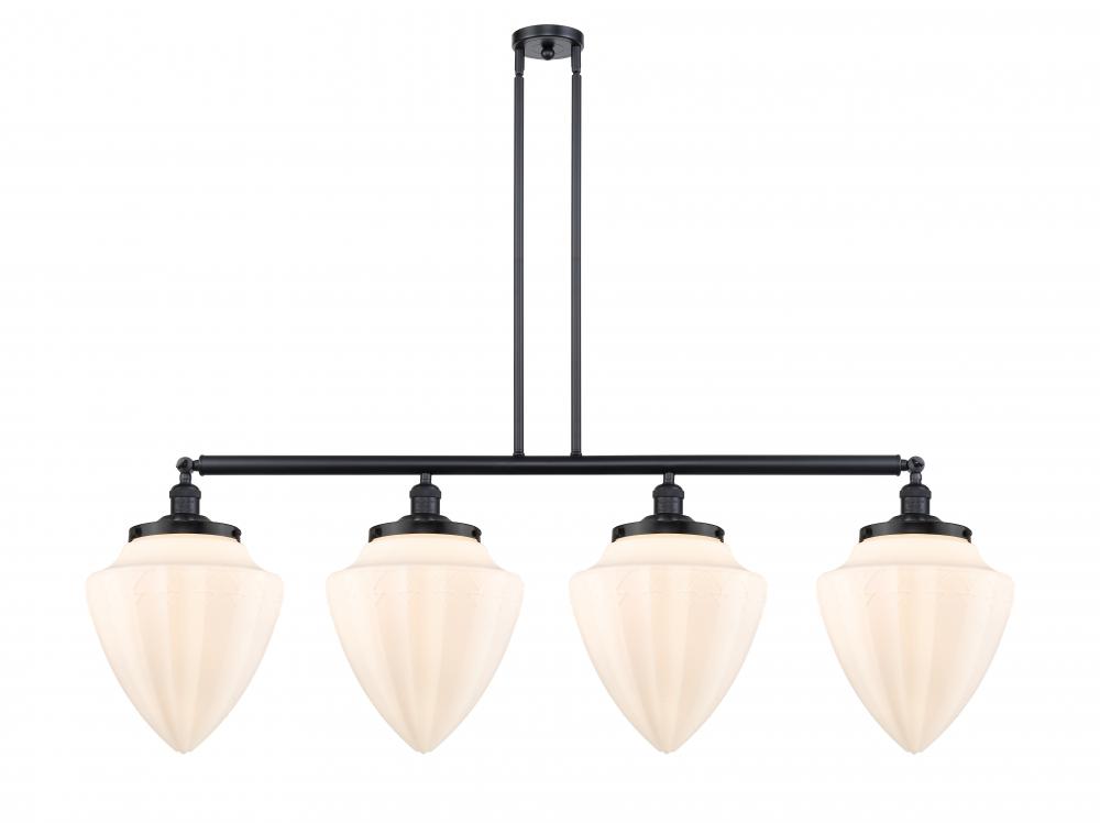 Bullet - 4 Light - 50 inch - Matte Black - Stem Hung - Island Light