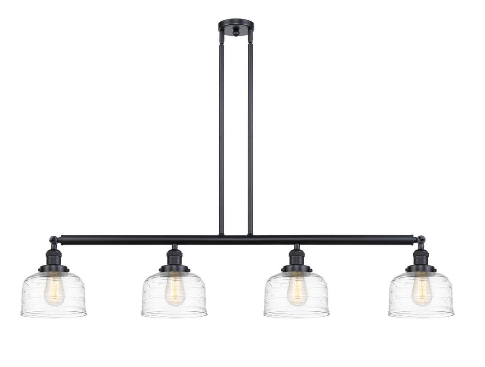 Bell - 4 Light - 53 inch - Matte Black - Stem Hung - Island Light