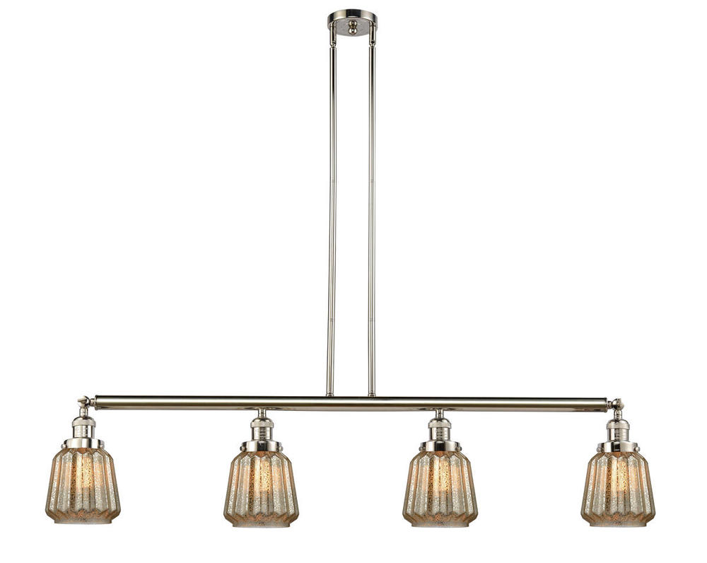 Chatham - 4 Light - 51 inch - Polished Nickel - Stem Hung - Island Light