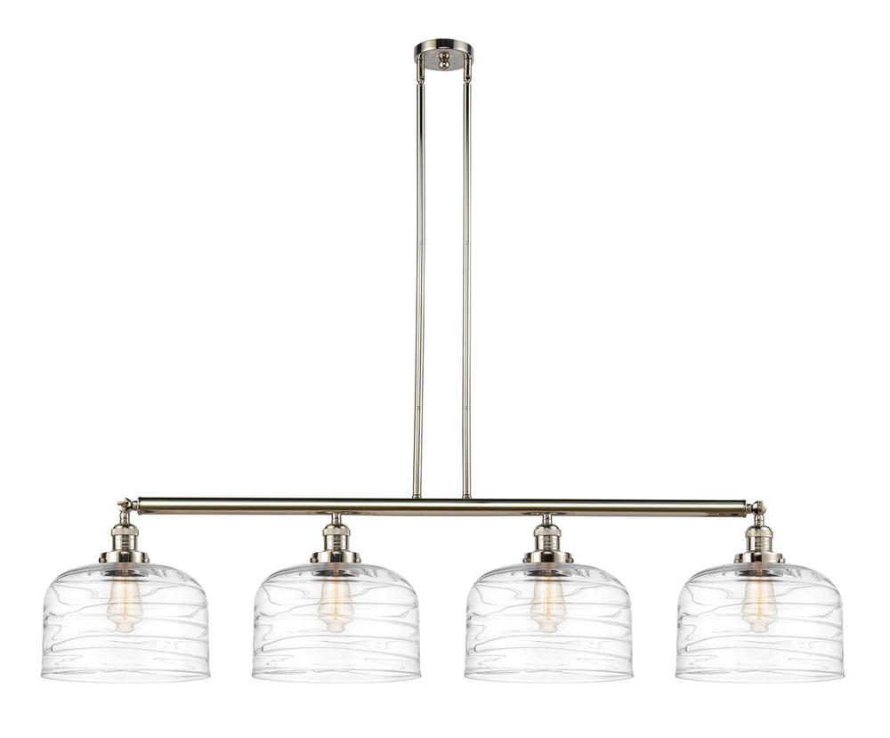 Bell - 4 Light - 54 inch - Polished Nickel - Stem Hung - Island Light