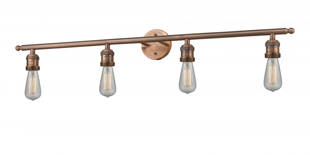 Bare Bulb - 4 Light - 42 inch - Antique Copper - Bath Vanity Light