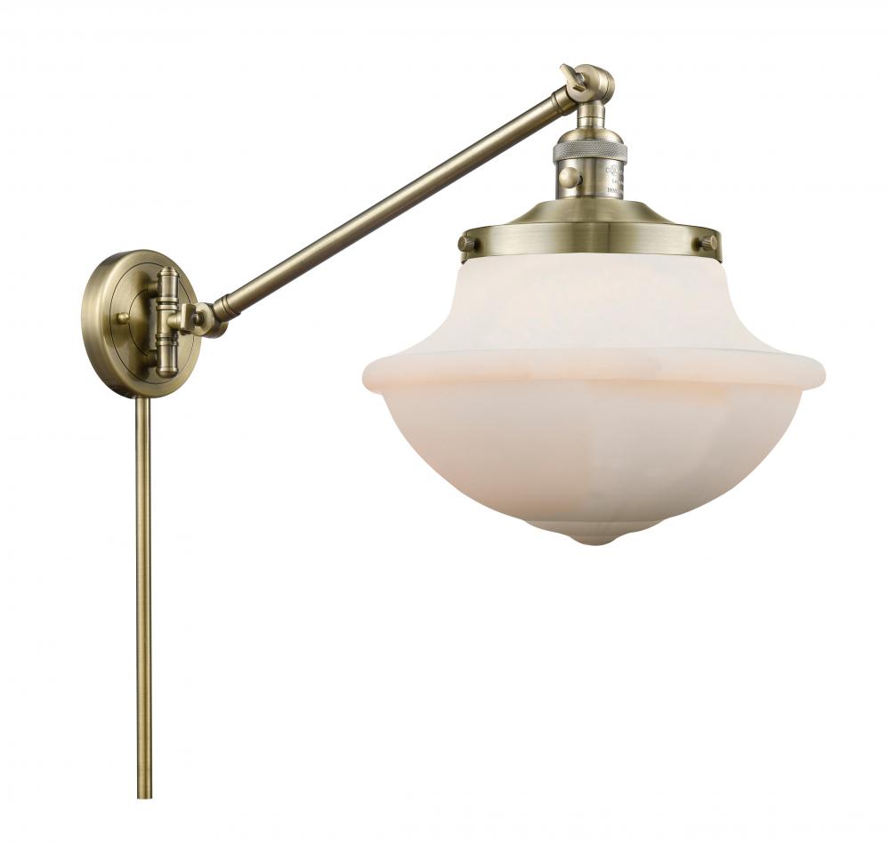 Oxford - 1 Light - 12 inch - Antique Brass - Swing Arm