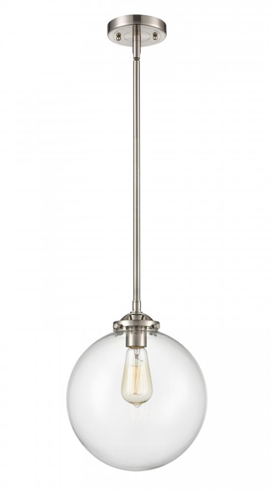 Beacon - 1 Light - 10 inch - Brushed Satin Nickel - Cord hung - Mini Pendant