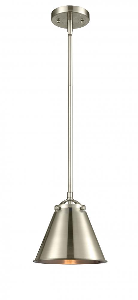 Appalachian - 1 Light - 8 inch - Brushed Satin Nickel - Cord hung - Mini Pendant