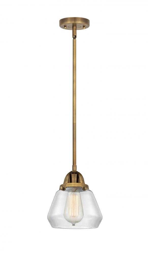 Fulton - 1 Light - 7 inch - Brushed Brass - Cord hung - Mini Pendant