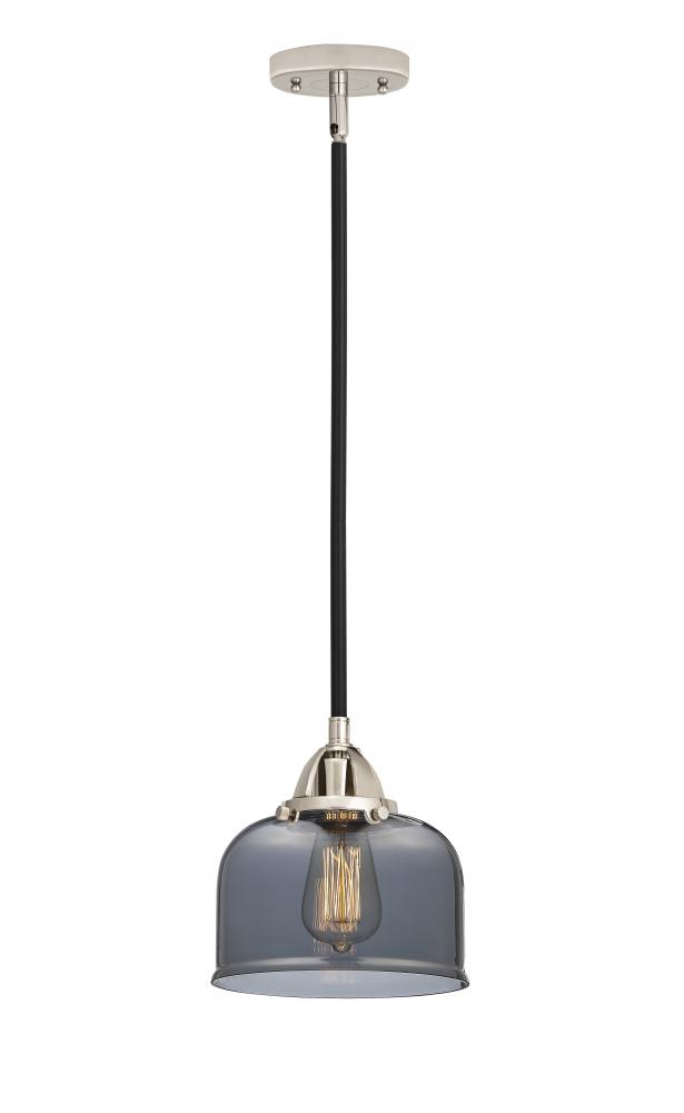 Bell - 1 Light - 8 inch - Black Polished Nickel - Cord hung - Mini Pendant