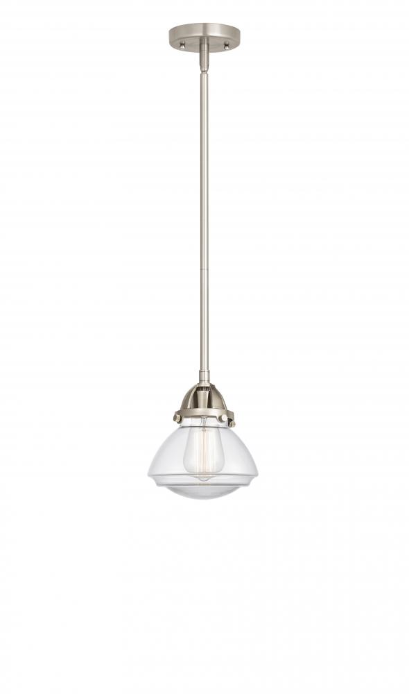 Olean - 1 Light - 7 inch - Brushed Satin Nickel - Cord hung - Mini Pendant