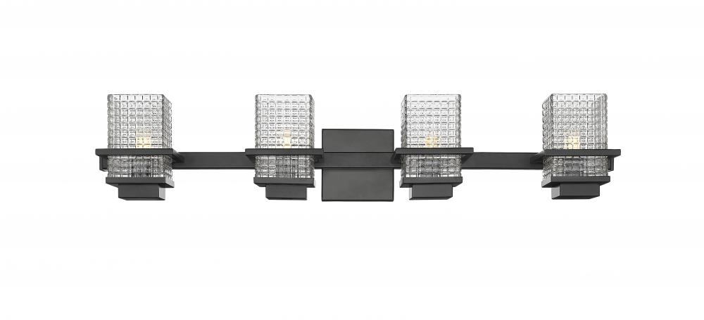 Wellfleet - 4 Light - 33 inch - Black - Bath Vanity Light