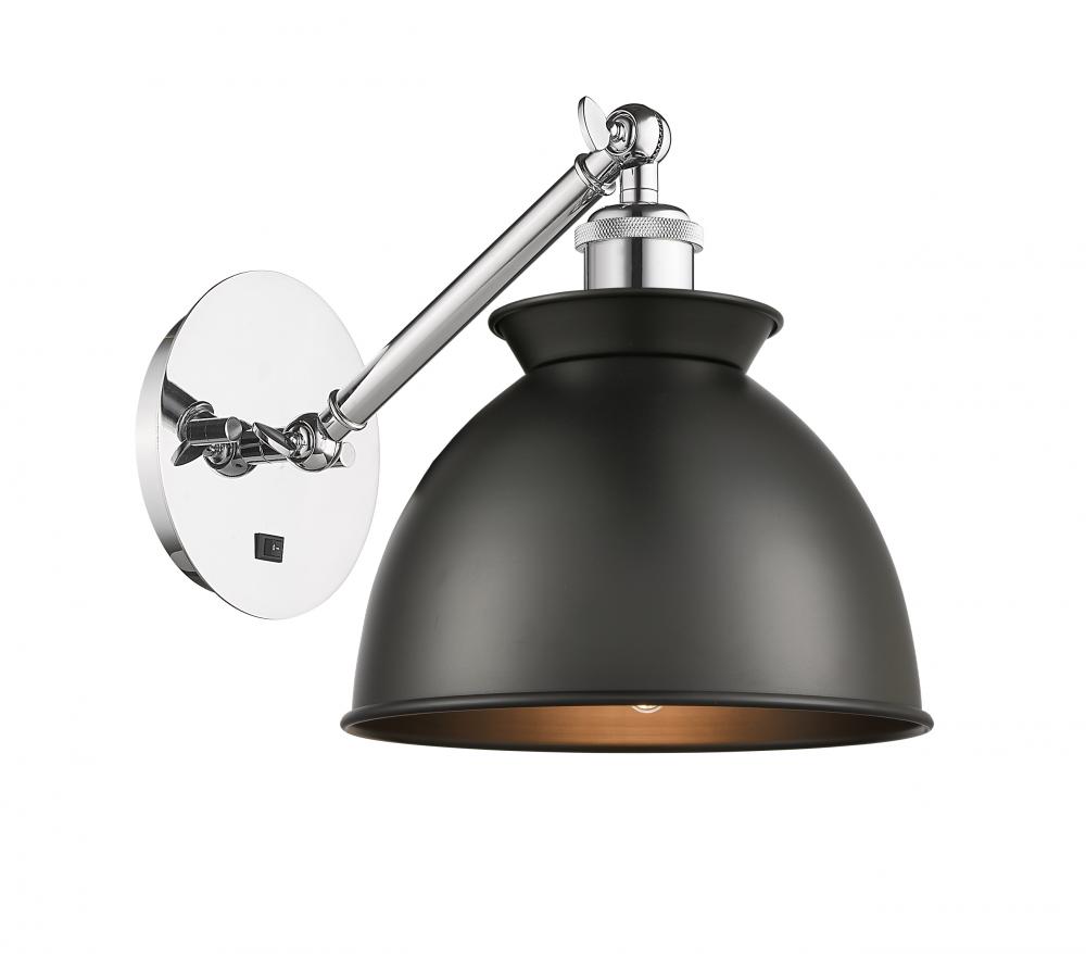 Adirondack - 1 Light - 8 inch - Polished Chrome - Adjustable Sconce