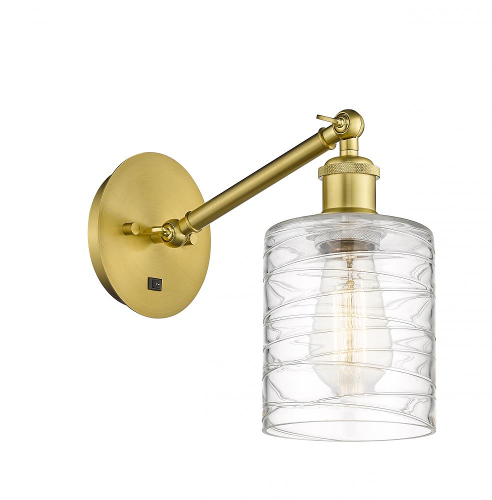 Cobbleskill - 1 Light - 5 inch - Satin Gold - Adjustable Sconce