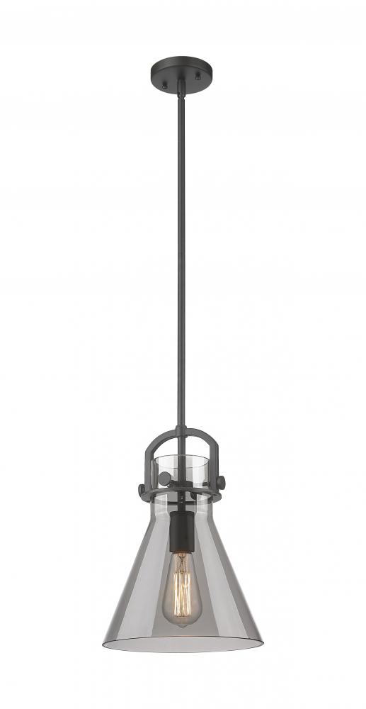 Newton Cone - 1 Light - 10 inch - Matte Black - Mini Pendant