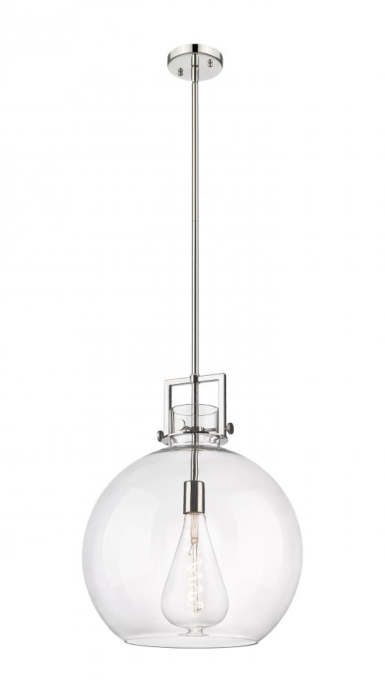 Newton Sphere - 1 Light - 16 inch - Polished Nickel - Pendant