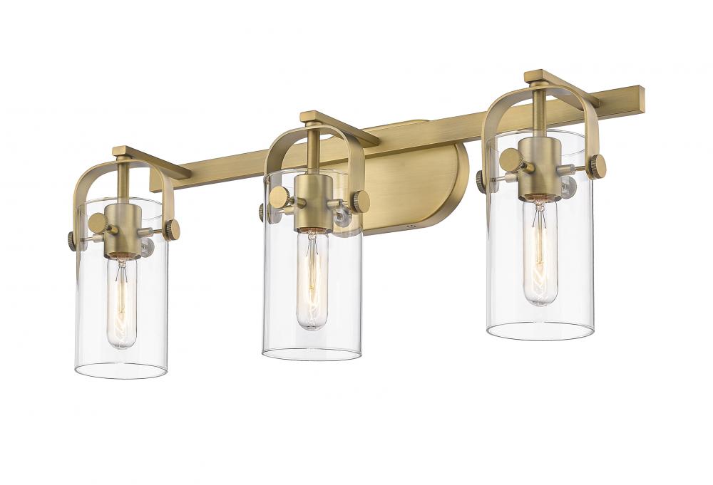 Pilaster - 3 Light - 24 inch - Brushed Brass - Bath Vanity Light