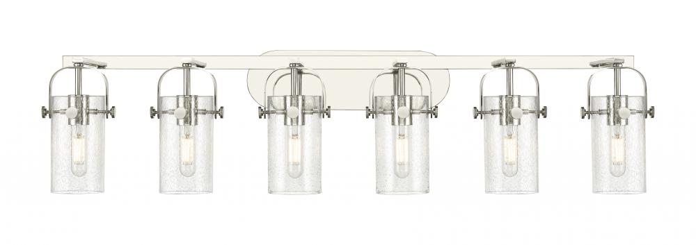 Pilaster II Cylinder - 6 Light - 44 inch - Polished Nickel - Bath Vanity Light