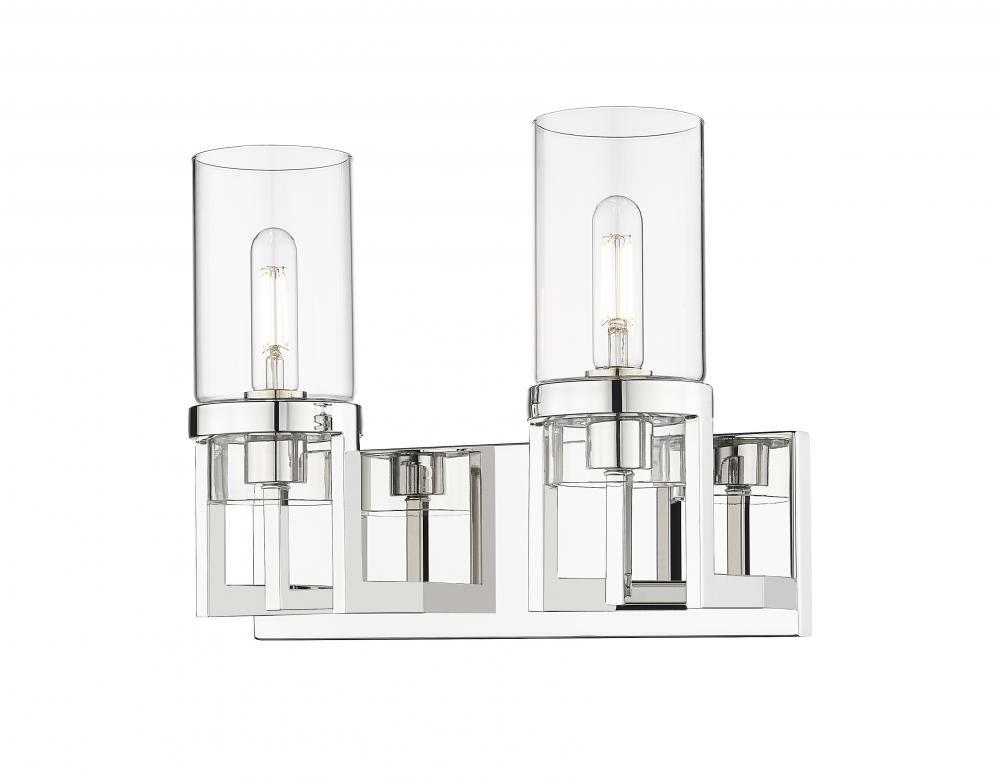 Utopia - 2 Light - 15 inch - Polished Nickel - Bath Vanity Light