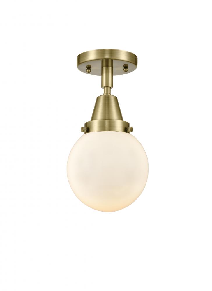 Beacon - 1 Light - 6 inch - Antique Brass - Flush Mount