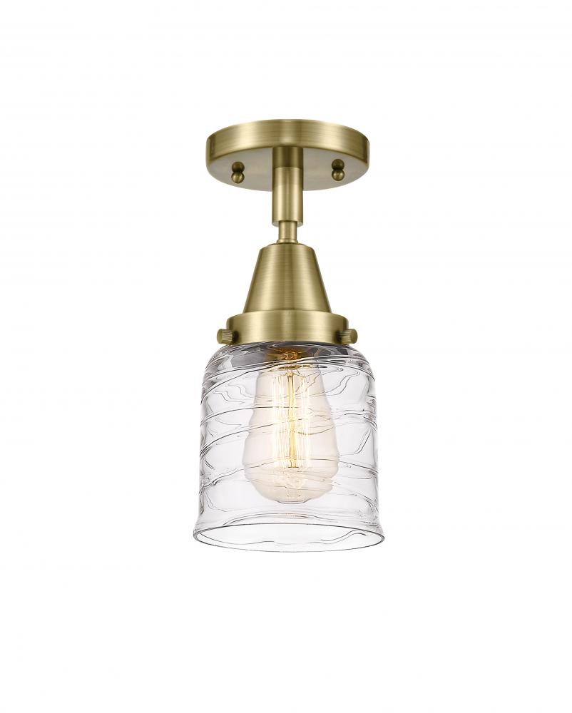 Bell - 1 Light - 5 inch - Antique Brass - Semi-Flush Mount