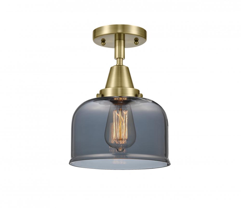 Bell - 1 Light - 8 inch - Antique Brass - Flush Mount