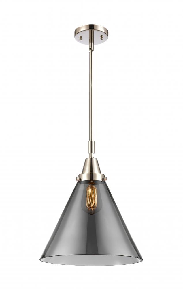 Cone - 1 Light - 12 inch - Polished Nickel - Mini Pendant