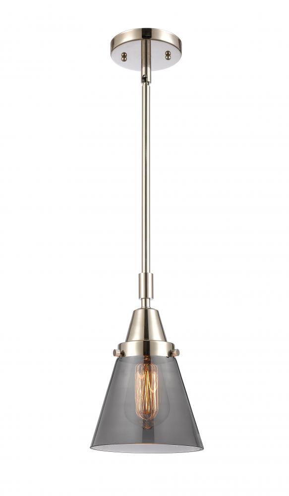 Cone - 1 Light - 6 inch - Polished Nickel - Mini Pendant