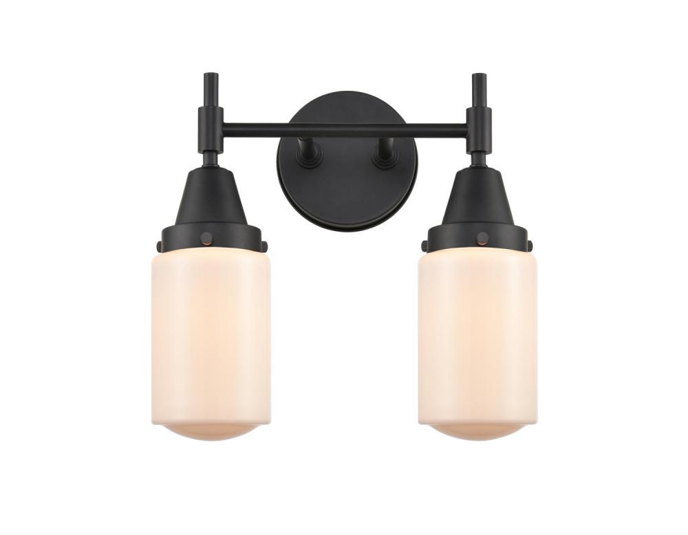 Dover - 2 Light - 14 inch - Matte Black - Bath Vanity Light