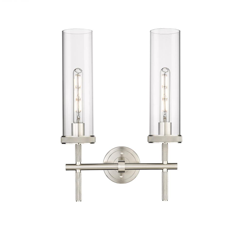 Lincoln - 2 Light - 14 inch - Satin Nickel - Bath Vanity Light