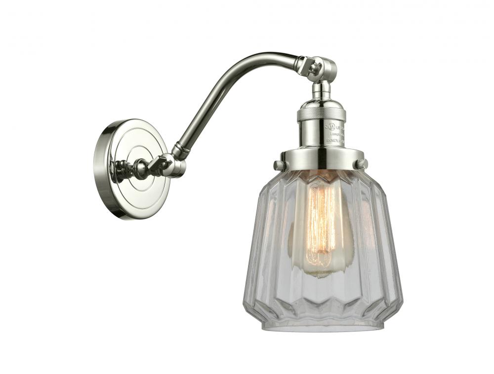 Chatham - 1 Light - 7 inch - Polished Nickel - Sconce