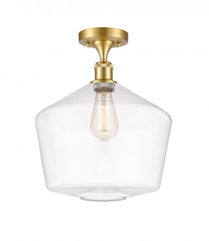 Cindyrella - 1 Light - 12 inch - Satin Gold - Semi-Flush Mount